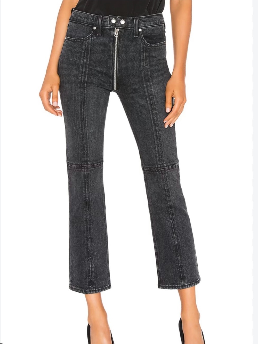 Rag & Bone High-Rise Black Zip-Front Women's Jeans size 28